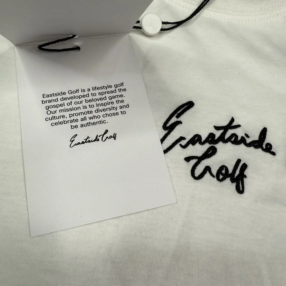 Eastside Golf Shirt Womens White Cropped NWT Crop Top‎ Golfing Gym Embroidered M - Picture 4 of 10